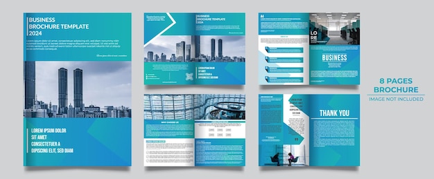 Vector 8 page business brochure template