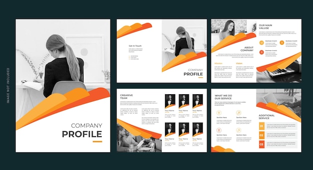 Vector 8 page company profile design