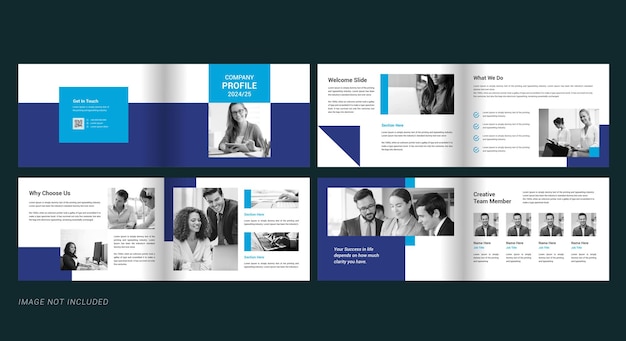 Vector 8 page company profile design