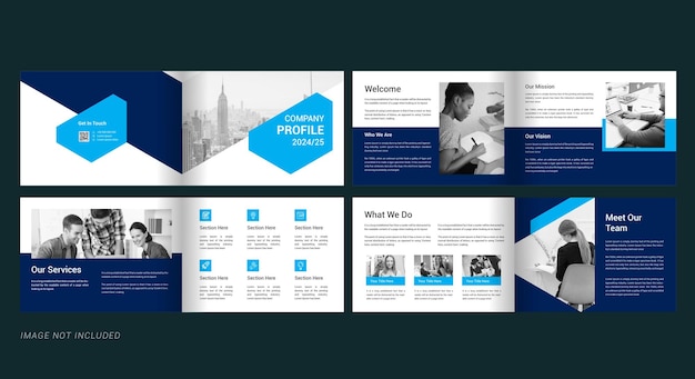 Vector 8 page company profile design