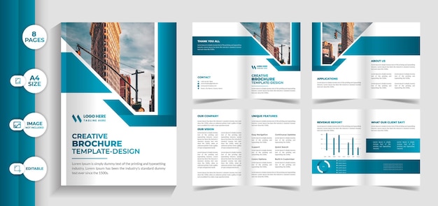 8 pages business brochure template