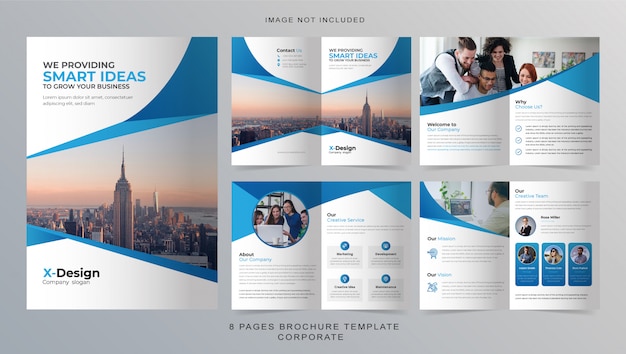 8 pages business brochure template 