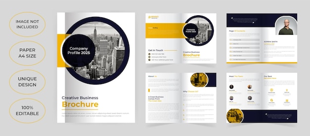 8 pages corporate brochure template