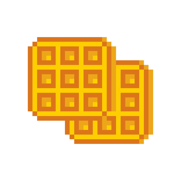 8 pixel dessert waffels vector illustratie