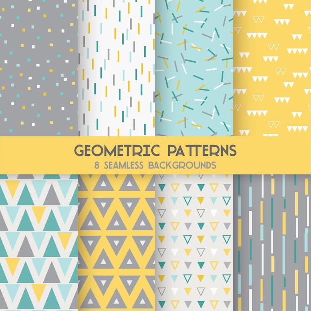 8 Seamless Geometric Patterns