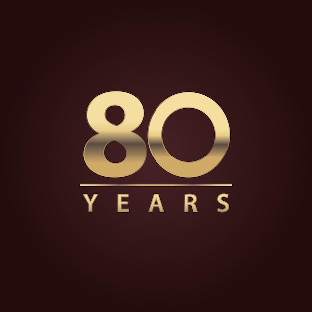 80 jaar symbool voor herdenkingen en vieringen bij evenementen nummer voor bedrijven 80 jaar logo