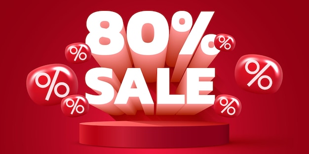 80% 할인 크리에이티브 컴포지션 메가 세일