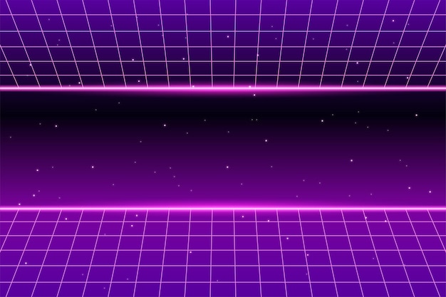 Vector 80's retro wave neon achtergrond