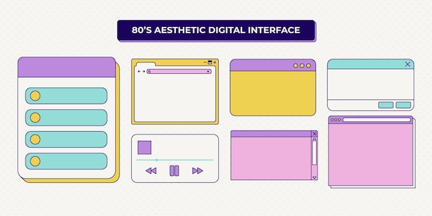 8039s esthetische digitale computerinterface