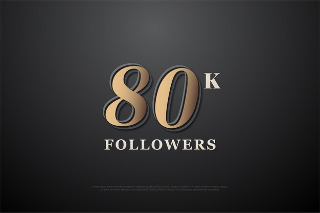 80k followers with dusky brown number