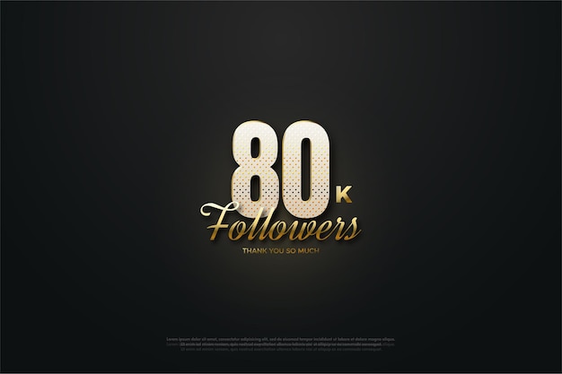 80k followers with sparkling number