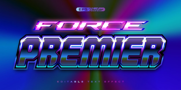 80s force premier editable text effect back to the future theme