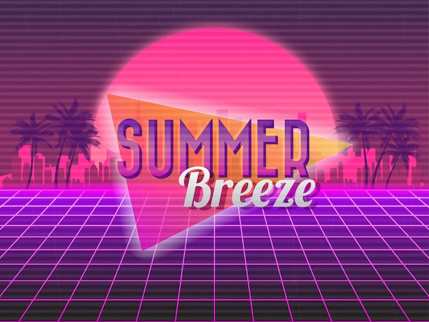 80s retro achtergrond bewerkbare tekst vector