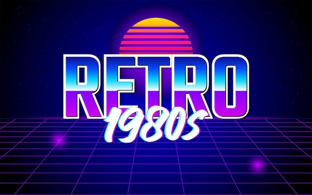 80s retro old style for life at night