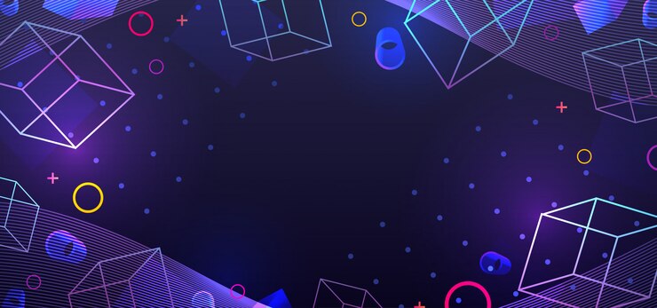 Vector 80年代レトロなサイエンスフィクション背景ネオメンフィスの幾何学的なグラデーション