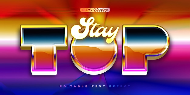 80s stay top editable text effect back to the future theme