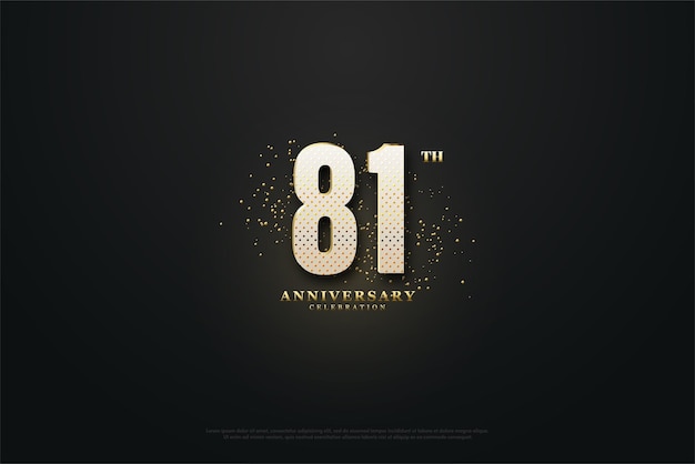 81st anniversary with classic textured numbers.