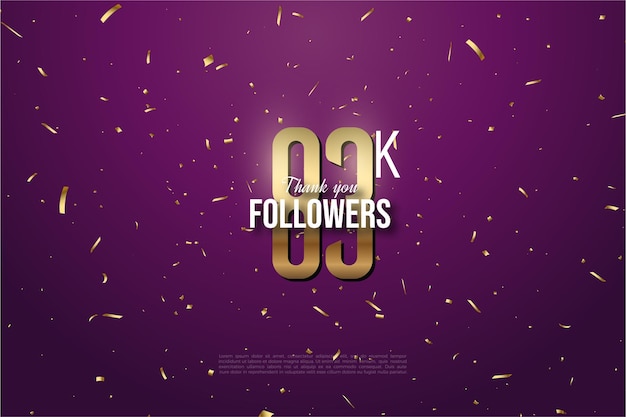 83k followers with high golden number illustration.