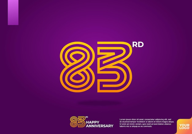 83rd anniversary logotype