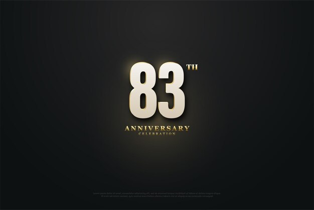 황금 조명 효과가 있는 83주년.