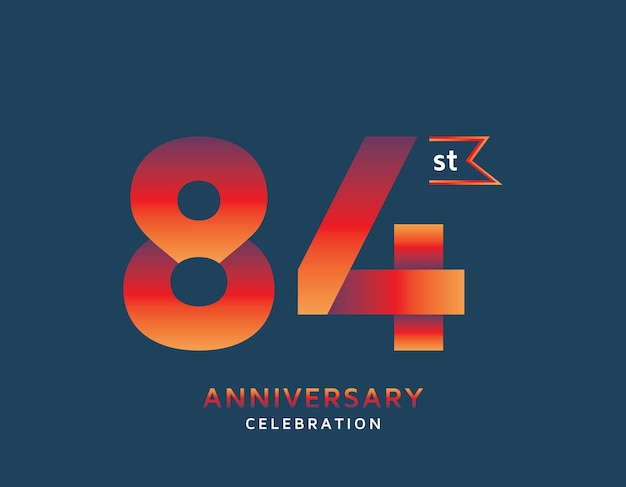 84st anniversary colorful