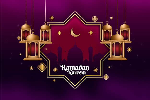 85 ramadan kareem gouden lantaarn achtergrondkleur blauw en goud