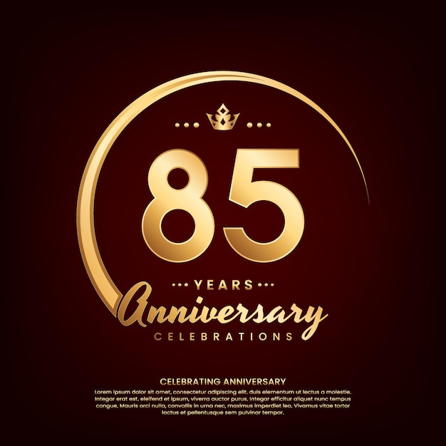 85 year anniversary celebration template design