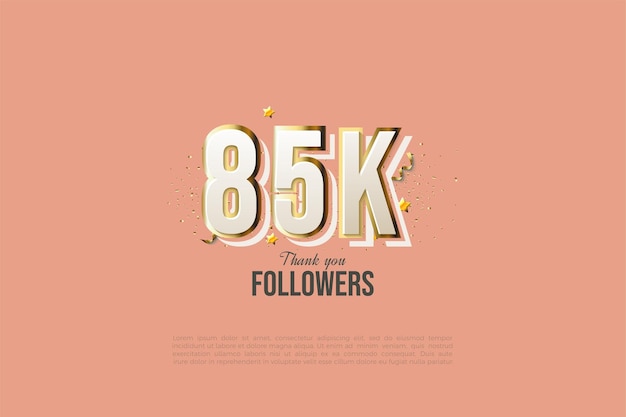 85k followers with elegant flat figures.