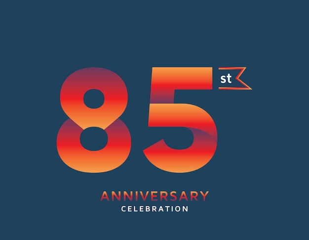 85st anniversary colorful