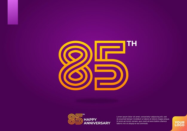 85th anniversary logotype