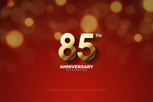 85th anniversary on red background.