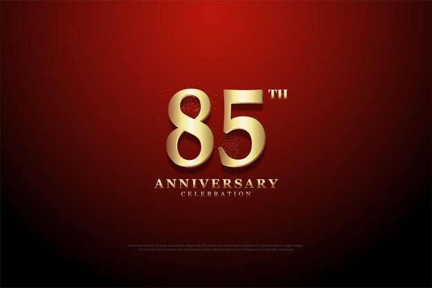 85th anniversary with curved number illustration.