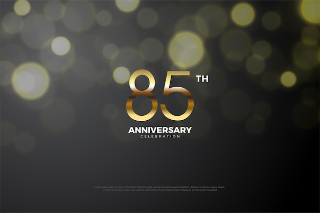 85th anniversary with flat numbers.