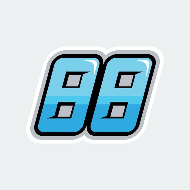 Вектор логотипа 88 гоночных номеров