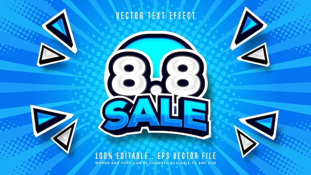 88 sale discount 3d editable text effect font style