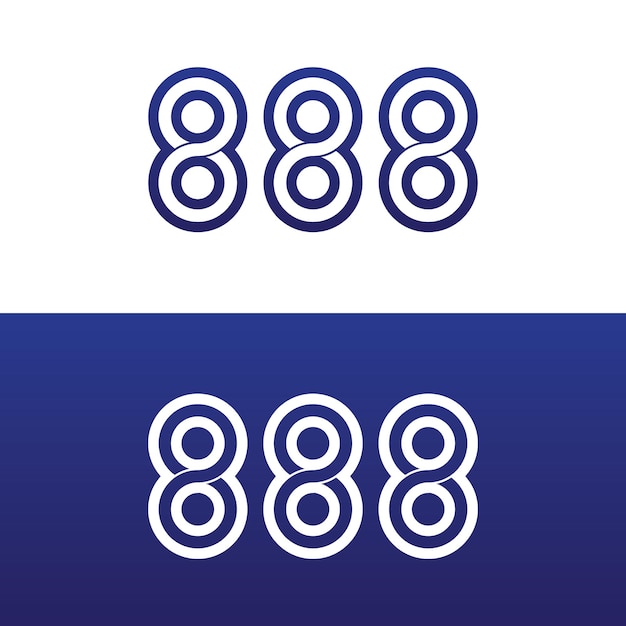 888 vector logo design