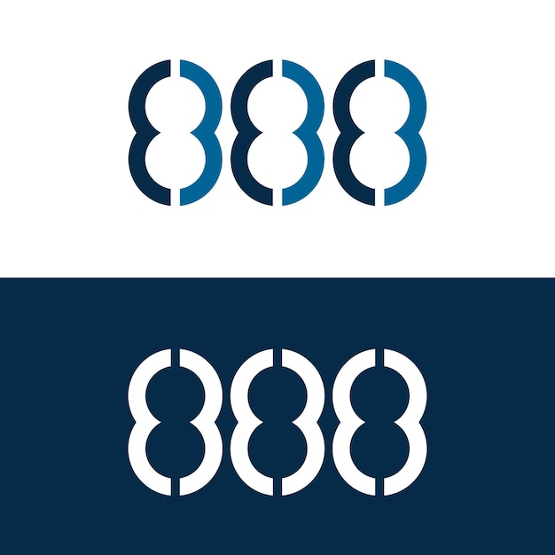 Vector 888 vector logo ontwerp