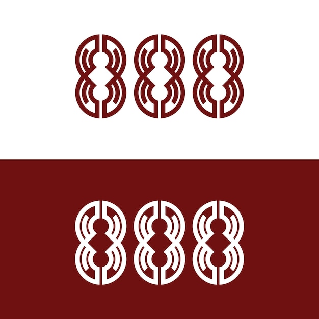 888 vector logo ontwerp