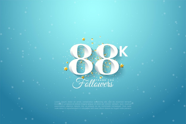 88k volgers met getallenillustratie