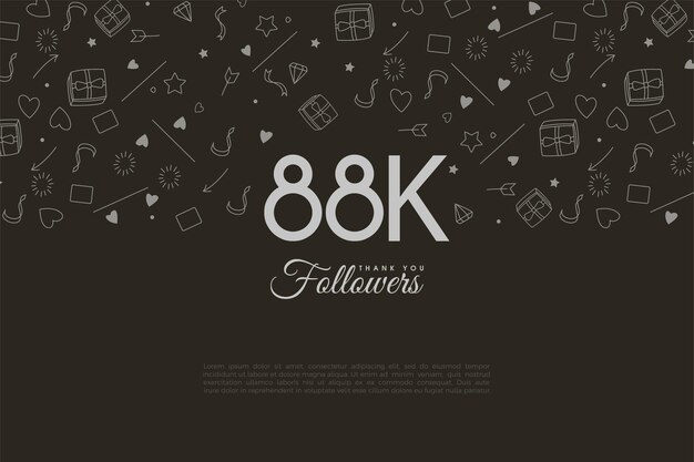 88k volgers met getallenillustratie