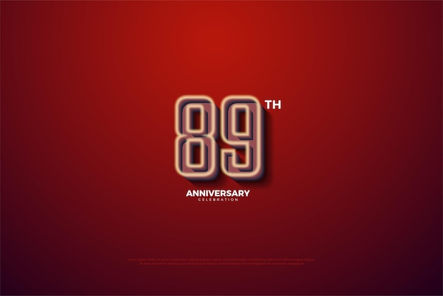 89th anniversary celebration on a clean background