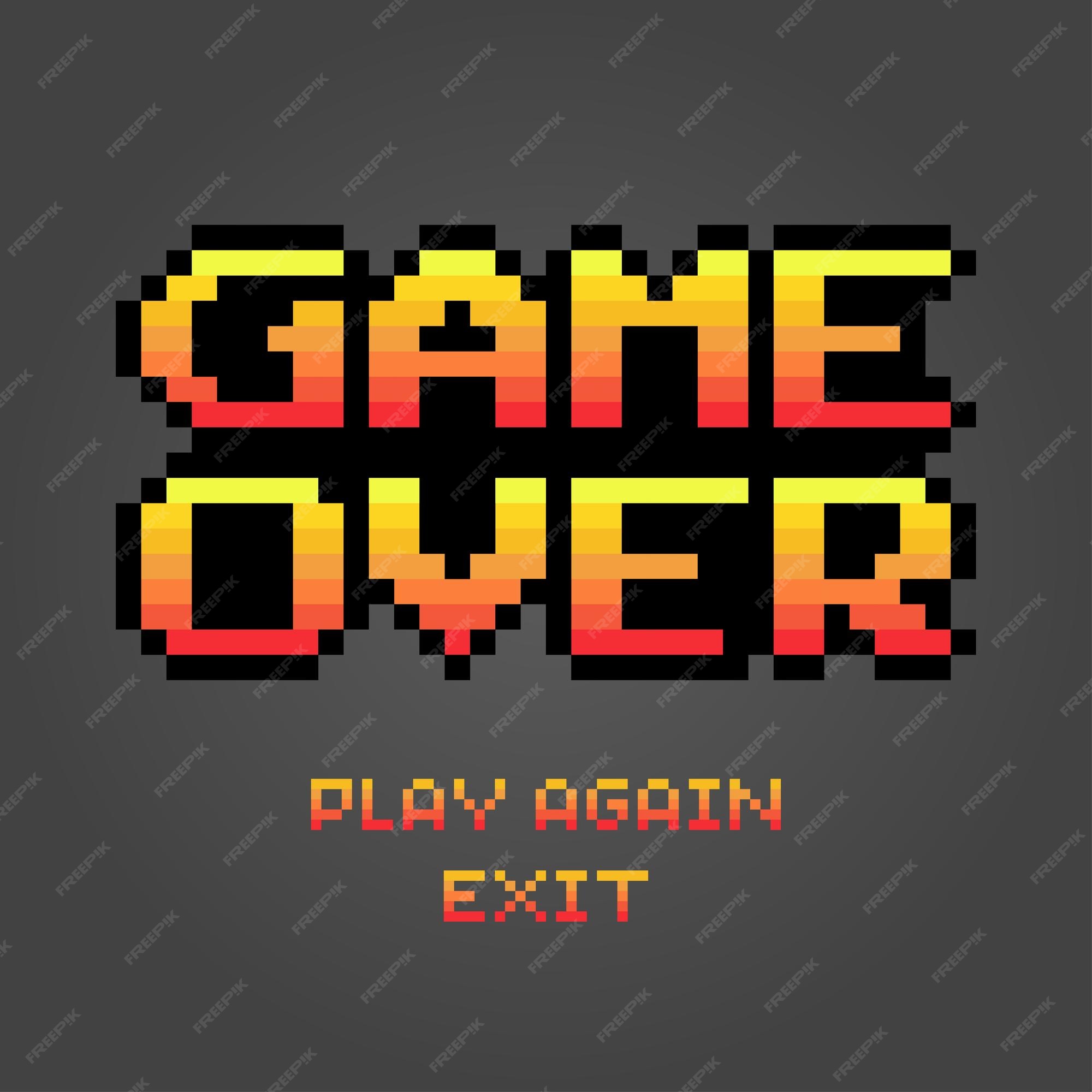 Nền icon game over văn bản pixel 8bit là một món ăn tuyệt vời cho những người yêu thích sự gọn nhẹ, đơn giản và giản dị. Với những hình ảnh đầy màu sắc và những hiệu ứng được thiết kế tinh tế, bạn sẽ không thể cưỡng lại được sức hấp dẫn của trò chơi này.