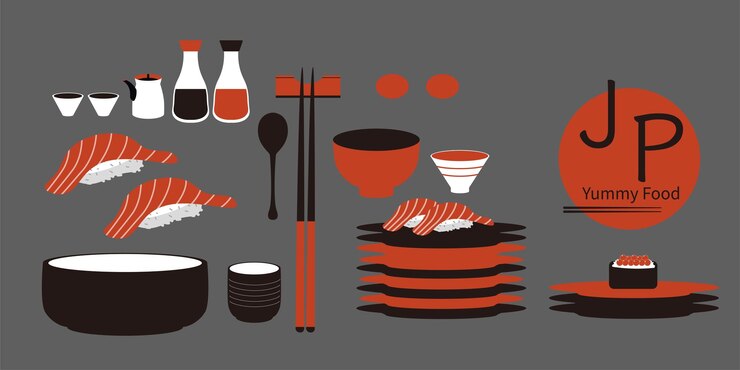 Vector 8japanesetablewaresushi