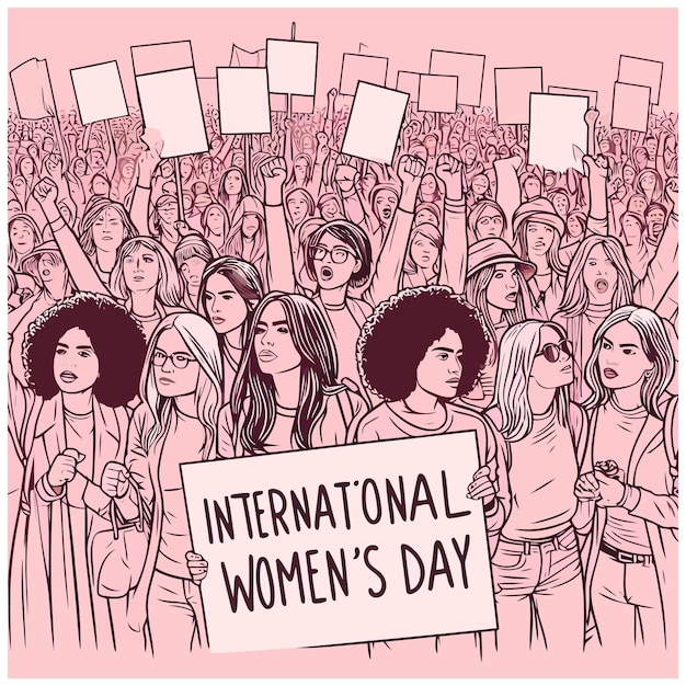 8 marzo, giornata internazionale della donna t-shirt e social media post design