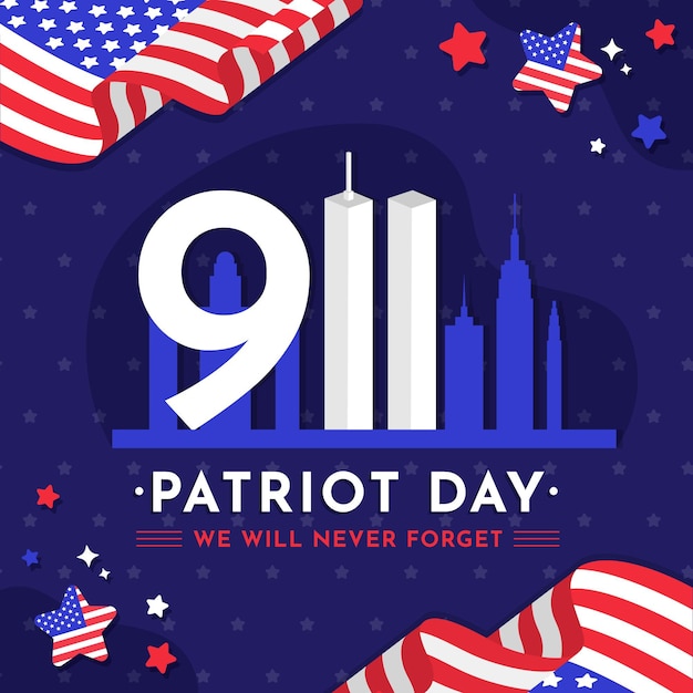 Vector 9.11 patriot dag illustratie