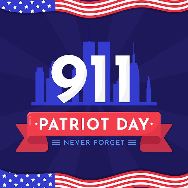 9.11 patriot day illustration