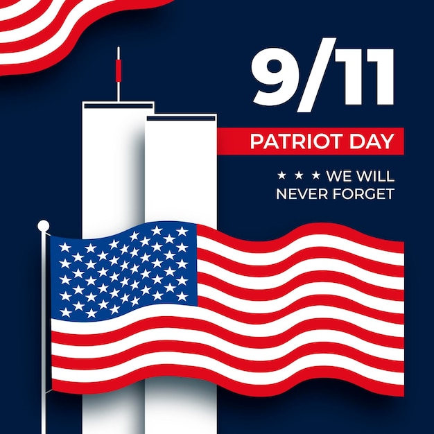 9.11 patriot day illustration