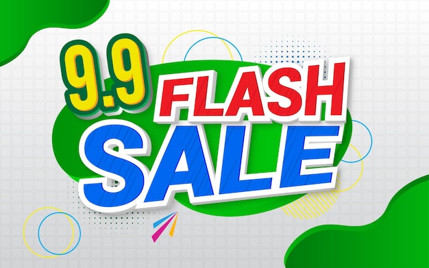 9.9 Flash Sale Discount Background Promotion New