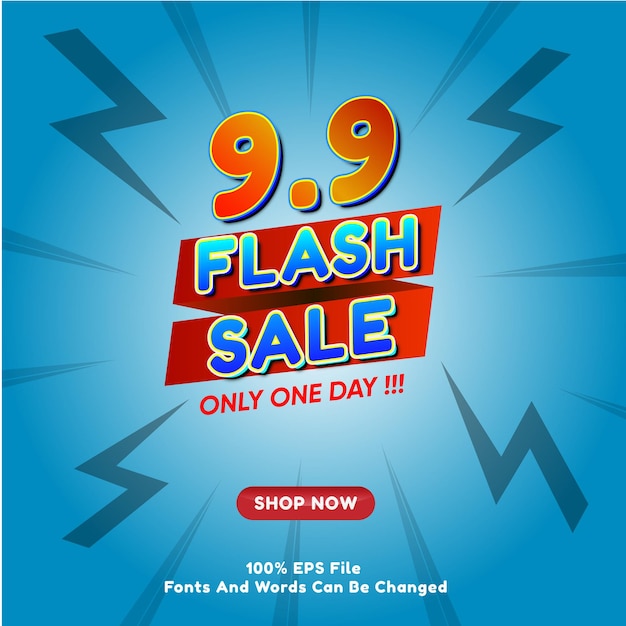 9.9 flash-uitverkoop slechts één dag