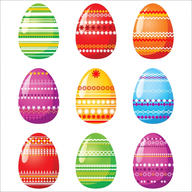 9 bright easter eggs